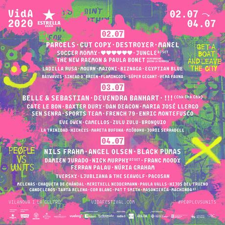 Cartel completo y por días del Vida Festival 2020