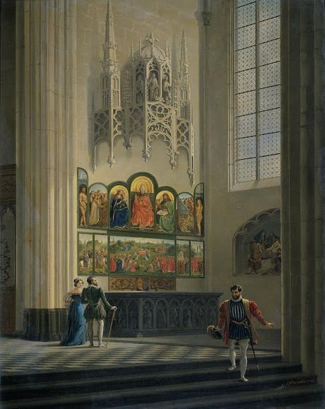 Una visión anacrónica del retablo de Gante ubica el sentido material de otro místico.