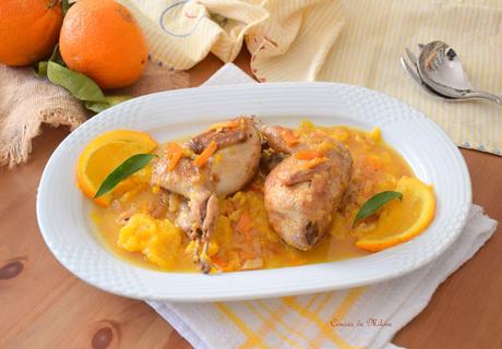 Codornices con naranjas Codornices con naranjas