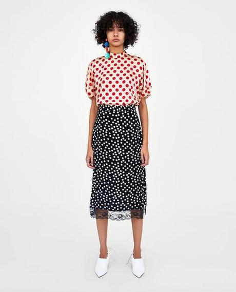 Falda Midi Pata De Gallo Zara