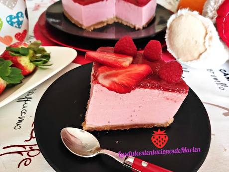 Tarta San Valentín de Fresas  y Yogur