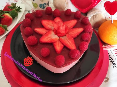 Tarta San Valentín de Fresas  y Yogur