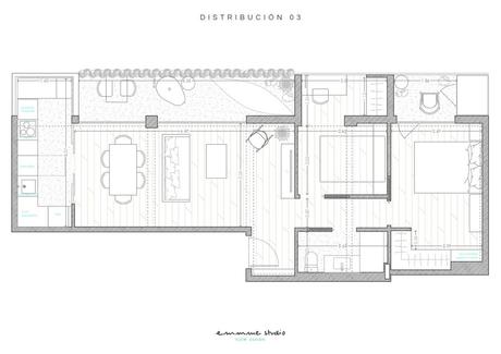 PROYECTO EMMME: el piso de Ana y Eduardo reforma integral madrid emmme studio Ana y Eduardo proyecto distribucion 3.JPG