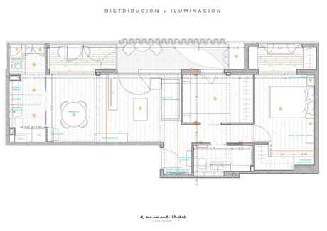 PROYECTO EMMME: el piso de Ana y Eduardo reforma integral madrid emmme studio Ana y Eduardo proyecto distribucion final e iluminacion.JPG