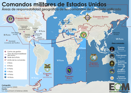 ¿Cómo se estructuran los comandos militares de combate unificado estadounidenses?