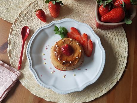 Flan de calabaza asada, en microondas