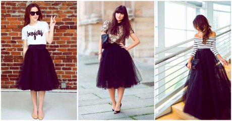 Look Falda Cuero Negra Fiesta