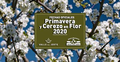 Fechas oficiales Primavera y Cerezo en Flor 2020. Valle del Jerte