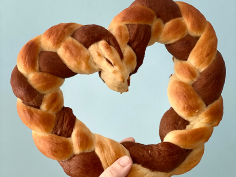 Trenza de pan con cacao (para Challah) Trenza de pan con cacao (para Challah)