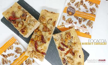 FOCACCIA DE NUECES Y CABRALES con aceite de romero y miel