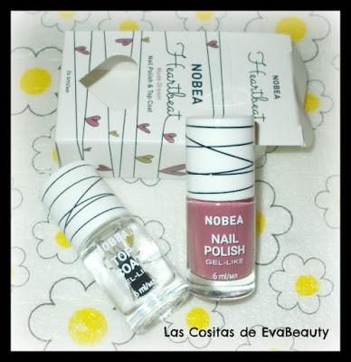 Pack esmalte y top coat Nobea Heartbeat