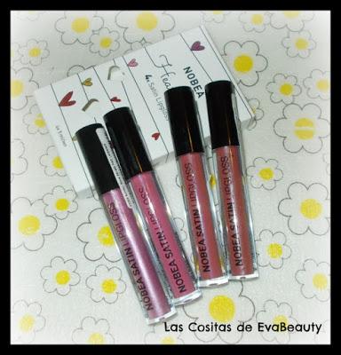 Pack de labiales gloss satinados Nobea Heartbeat