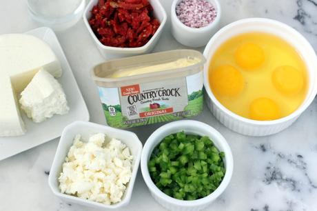 Tortilla de vegetales y queso fresco al horno