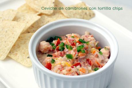 Canapés de Ceviche de Camarones Canapés de Ceviche de Camarones