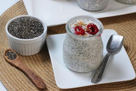 Pudín de leche y chía
