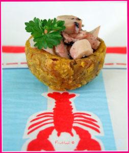 Tostones rellenos con pulpo Tostones rellenos con pulpo