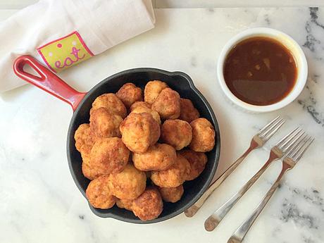 Mini-albóndigas de pollo con salsa agridulce de naranja Mini-albóndigas de pollo con salsa agridulce de naranja