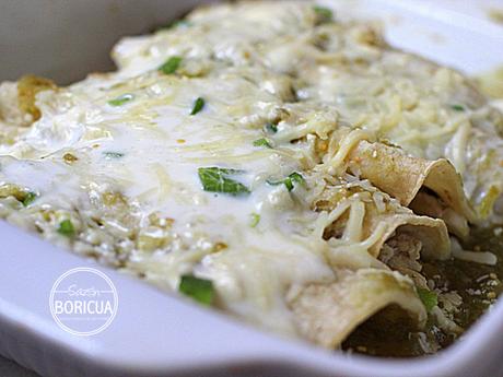 Enchiladas verde de pollo