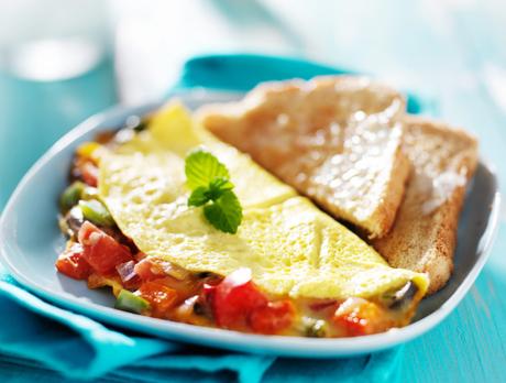 Omelette de vegetales y mozzarella