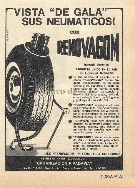 Renovagom, brillo para los neumáticos Renovagom, brillo para los neumáticos