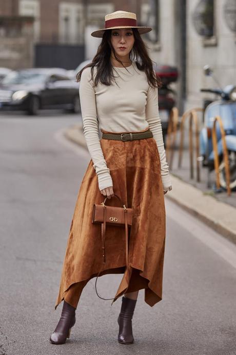 Como Combinar Falda Polipiel Burdeos