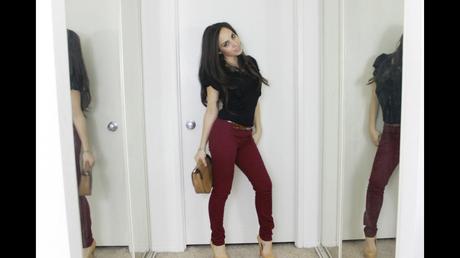 Como Combinar Falda Polipiel Burdeos