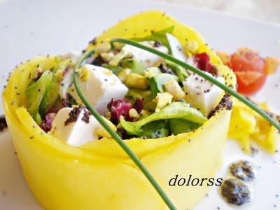 Ensalada arropada con mango