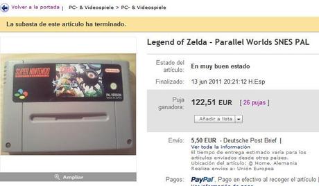 zelda parallel worlds ebay The Legend of Zelda: Parallel Worlds en subasta (o como los coleccionistas tiran el dinero)