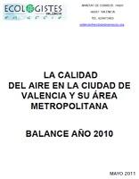 Informe de Ecologistas en Acción: La calidad del aire en Valencia 2010
