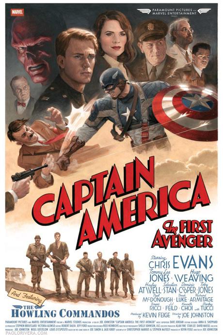 Póster retro del Capitán América
