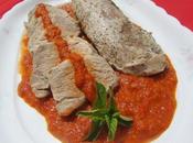 Solomillo tres pimientos