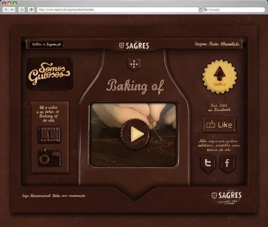 Una página web hecha de chocolate