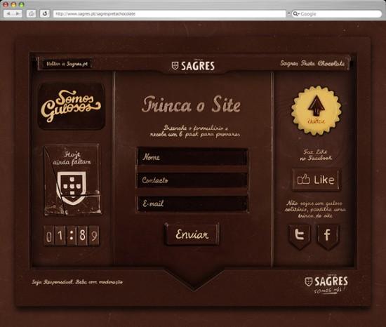 Una página web hecha de chocolate