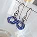 Peacock Blue Niobium Mobius Knot Earrings - Hypoallergenic - Nickel Free - For Sensitive Ears