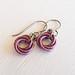 Dark Rose Niobium Mobius Knot Earrings - Hypoallergenic - Nickel Free - For Sensitive Ears