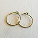Small Classic Niobium Hoops for Sensitive Ears - Hypoallergenic Earrings- Gold Color