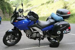 Moto listo para viajes