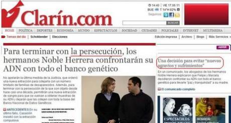 Clarín, el caso Noble Herrera, y el arte de titular