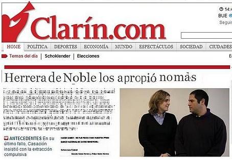 Clarín, el caso Noble Herrera, y el arte de titular