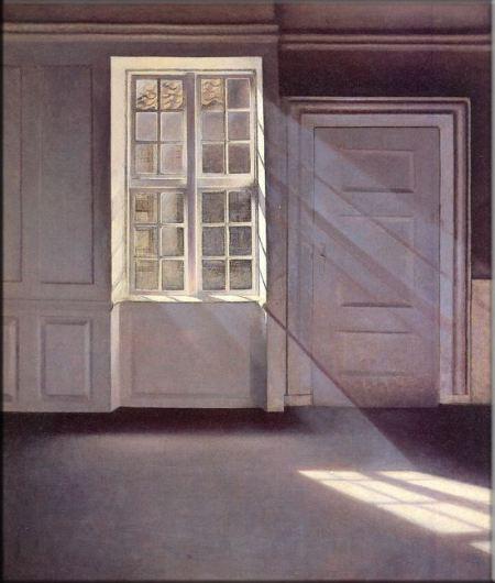 Vilhelm Hammershøi: Dust Motes Dancing in Sunlight, painted 1900