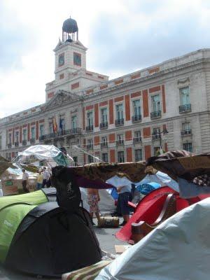 Enrique Flores (Madrid, 1967) y la acampada de Sol (Madrid, mayo 2011)