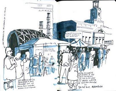 Enrique Flores (Madrid, 1967) y la acampada de Sol (Madrid, mayo 2011)