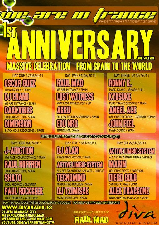 We Are in Trance celebra su primer aniversario