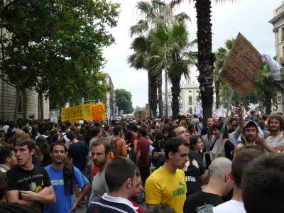 Manifestación contra el Pacto del Euro en Barcelona