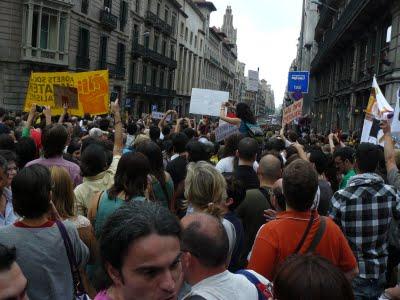 Manifestación contra el Pacto del Euro en Barcelona