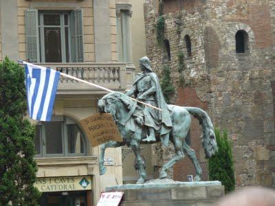 Manifestación contra el Pacto del Euro en Barcelona