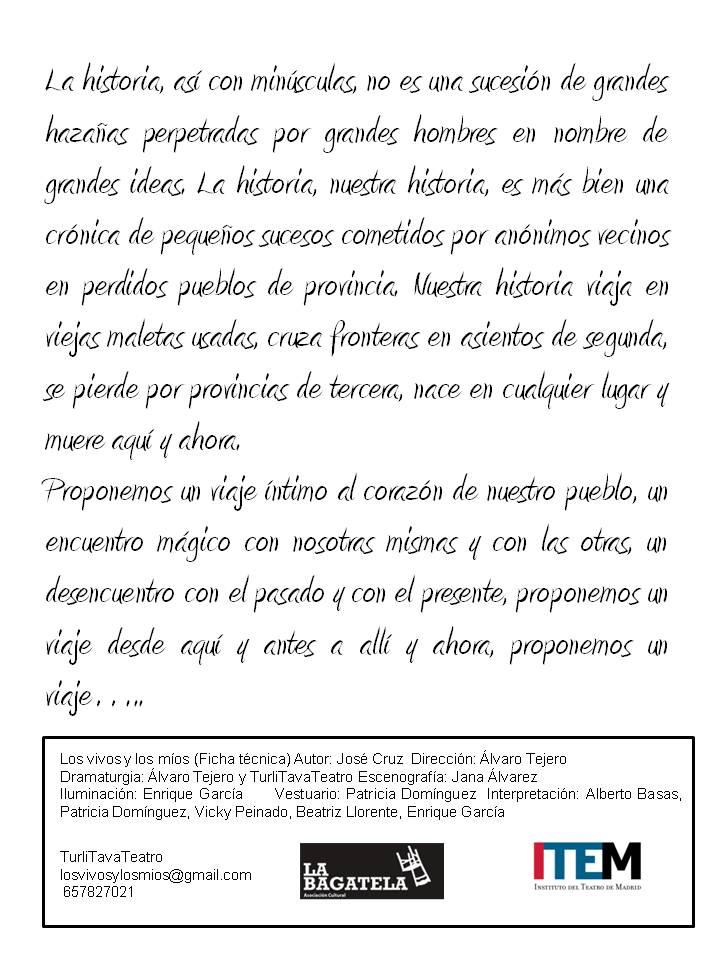 Los vivos y los m(íos) / Teatro