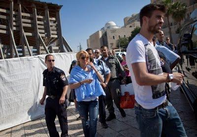 Shakira y Piqué en el Muro de los Lamentos