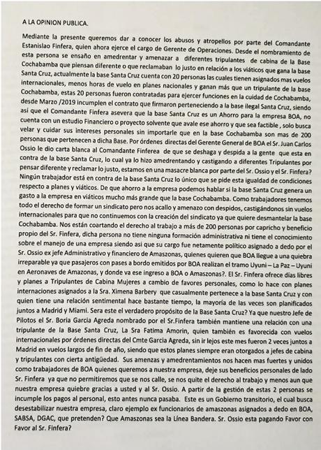 El plan “Añez” para la quiebra de Boliviana de Aviación