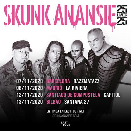 Conciertos 25 aniversario de Skunk Anansie en noviembre en Barcelona, Madrid, Santiago y Bilbao